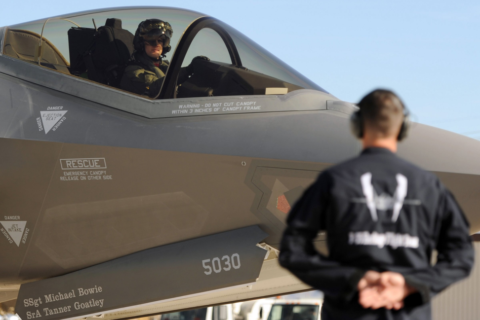 US Air Force Maj. William Andreotta prepares for takeoff in an F-35 at Davis Monthan Air Force Base in March 2016. Photo: Staff Sgt. Staci Miller/US Air Force