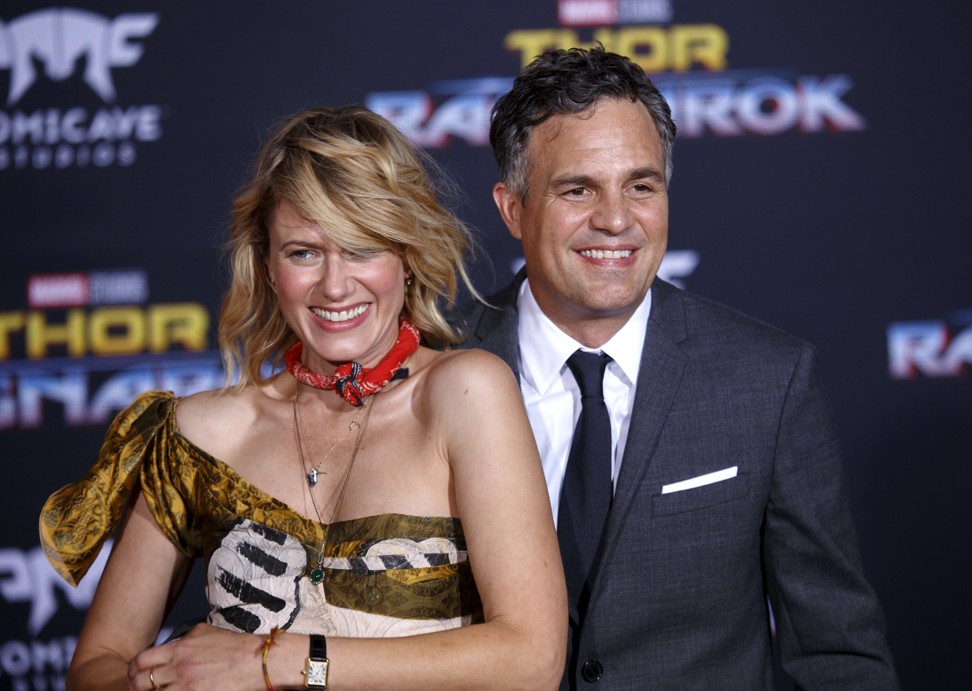 Mark Ruffalo and his wife Sunrise Coigney at the premiere of Thor: Ragnarok. Photo: EPA-EFE