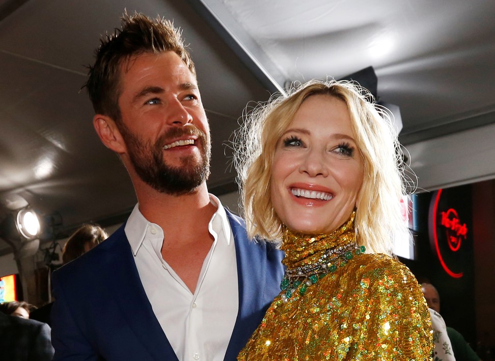 Chris Hemsworth and Cate Blanchett at the world premiere of Thor: Ragnarok. Photo: Reuters