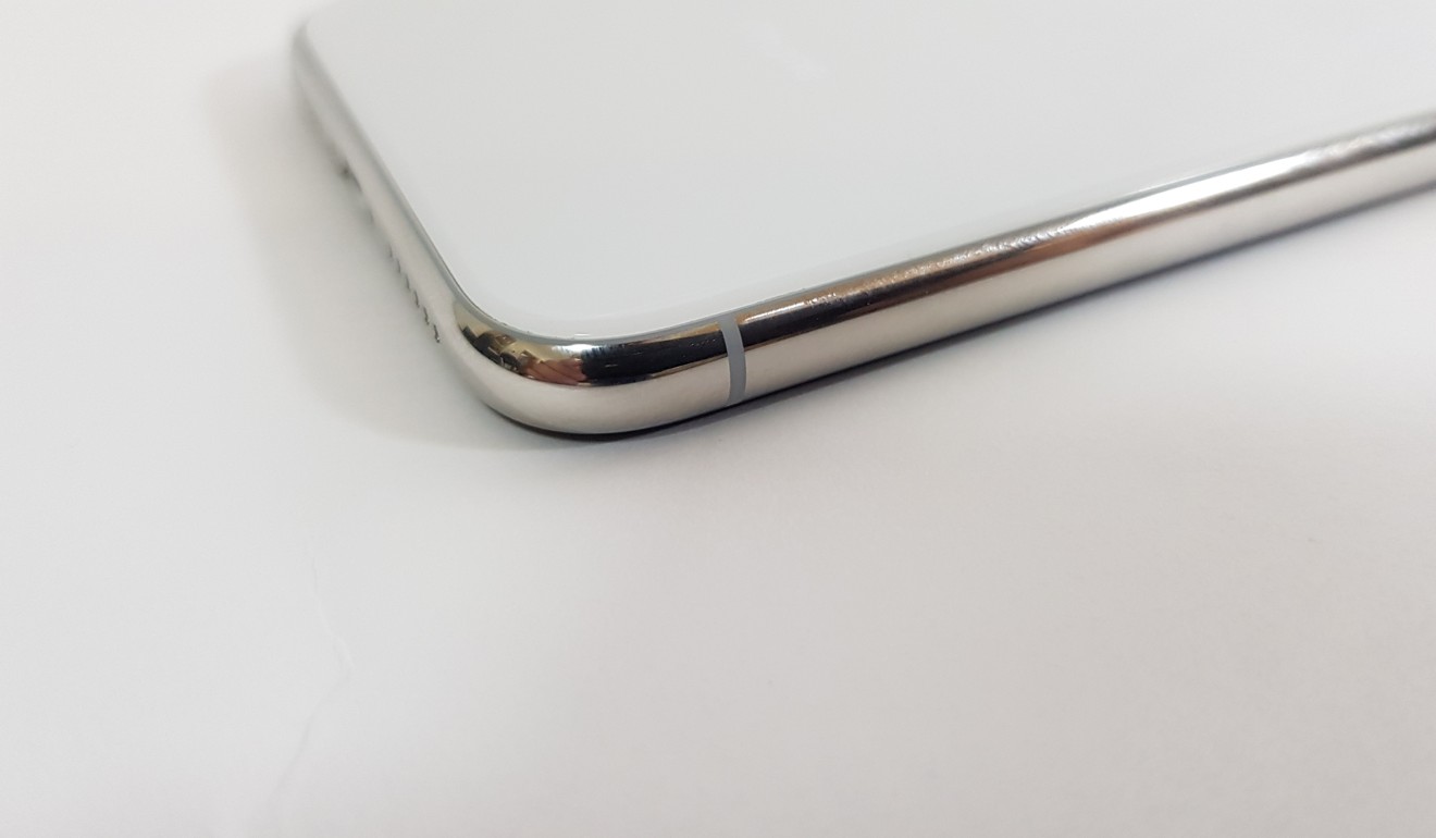 The iPhone X has smooth chamfered edges. Photo: Ben Sin