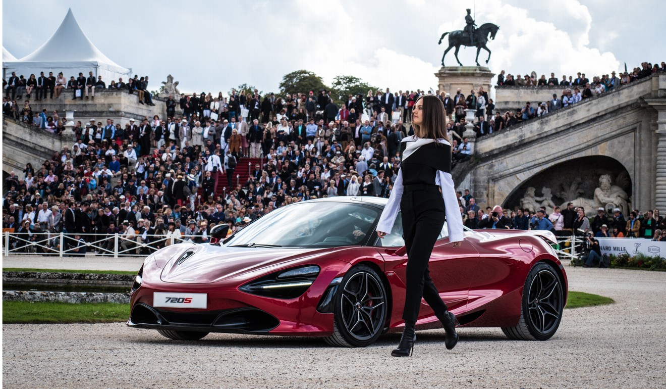 Luxury cars such as the McLaren often share the spotlight with models and fashionistas at top motoring events, such as the Chantilly Arts & Elegance Richard Mille, outside Paris in September.
