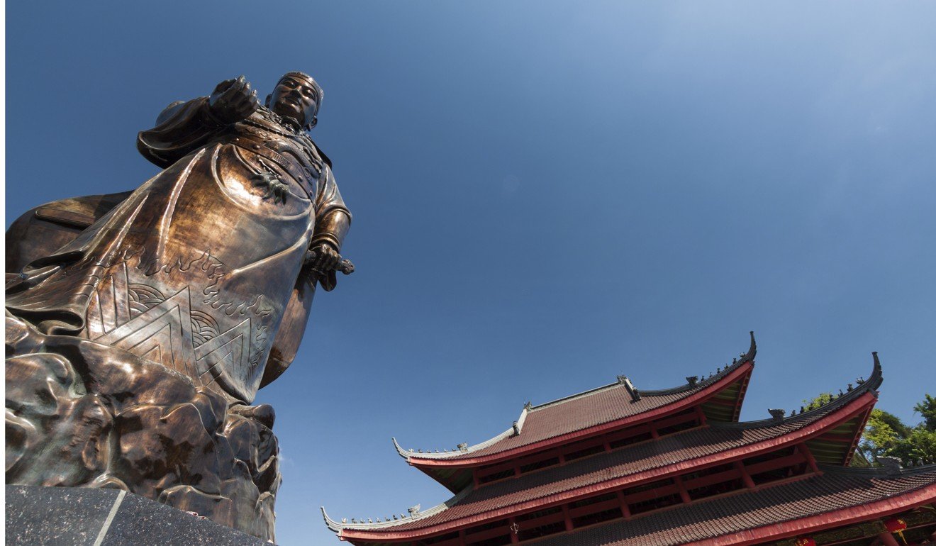 A statue of Zheng He stands at Sam Poo Kong, an ancient Chinese temple in Semarang, Central Java, Indonesia. Photo: Shutterstock