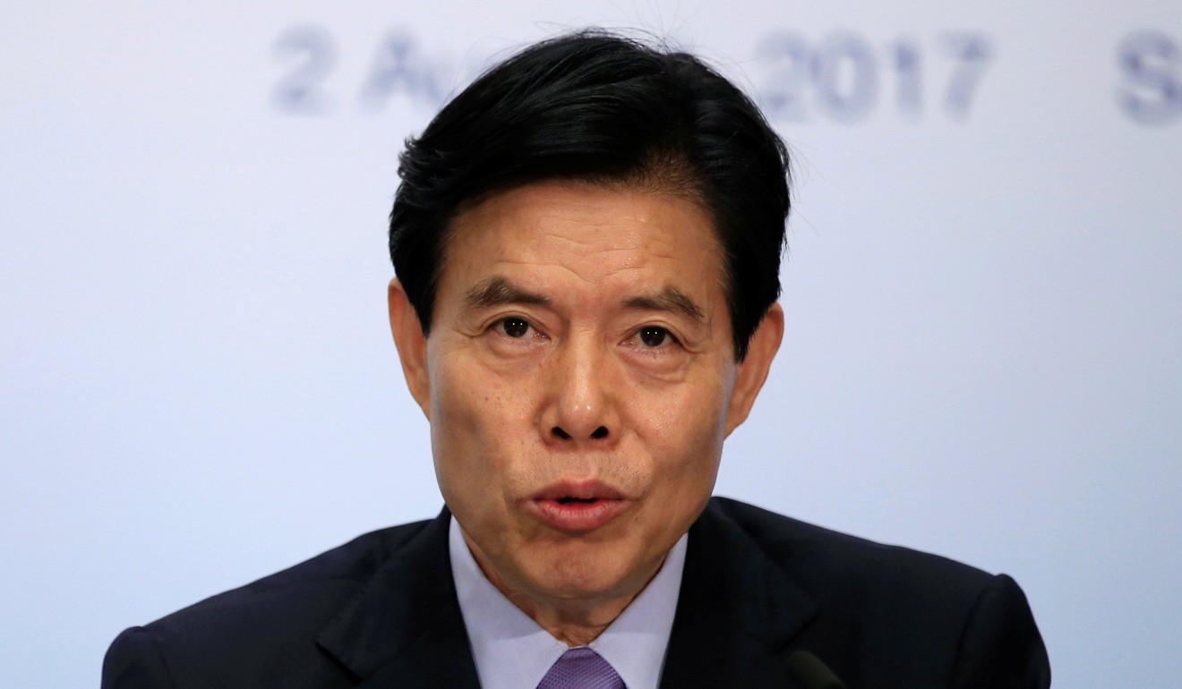 China’s Commerce Minister Zhong Shan is expected to play a big role in this week’s trade talks. Photo: Reuters