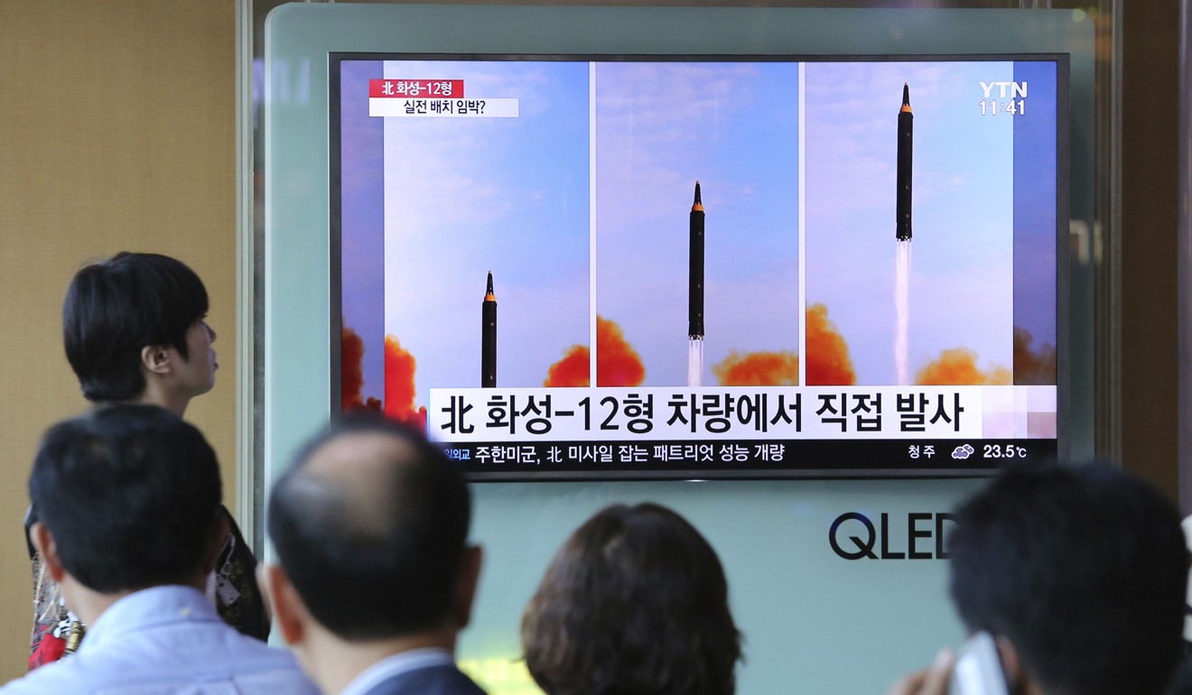 South Koreans watch a television showing a news of one of North Korea's latest missile launches. US president has offered the North’s leader Kim Jong-un a better future if he gives up his nuclear ambitions. Photo: AP