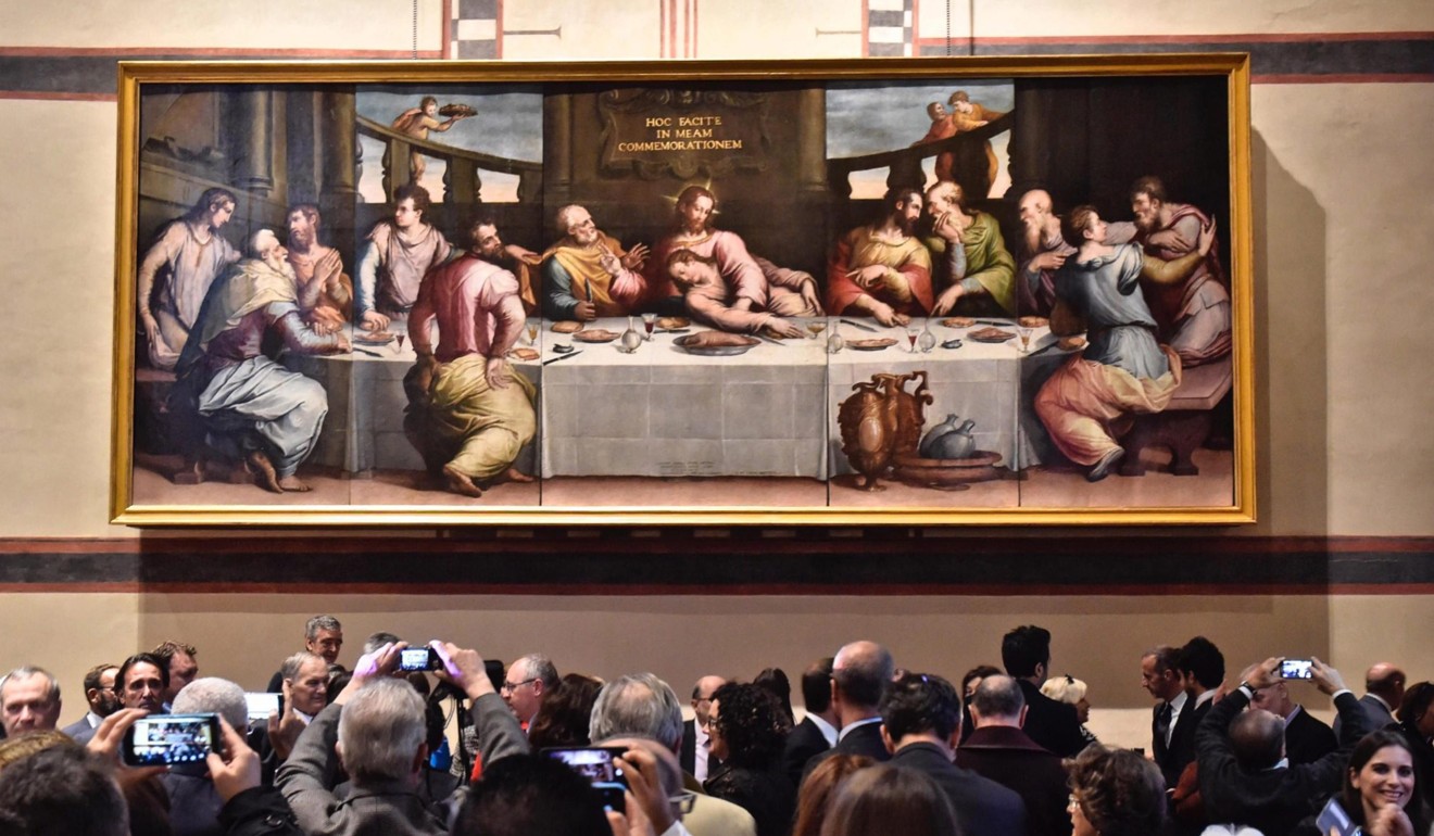 Da Vinci’s The Last Supper at the Basilica of Santa Croce in Florence, Italy. Photo: EPA