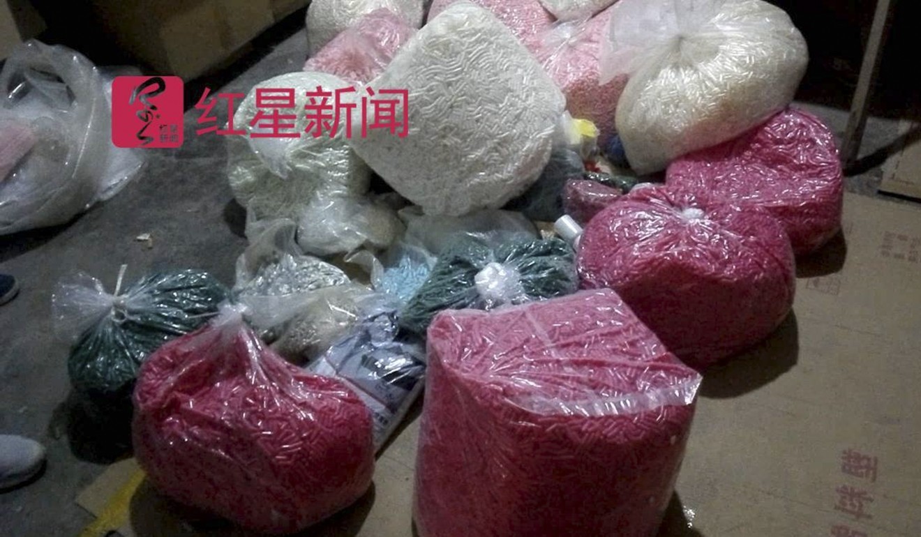 Hunan police said they found sales receipts for 100,000 bottles of the weight-loss pills. Photo: News.163.com