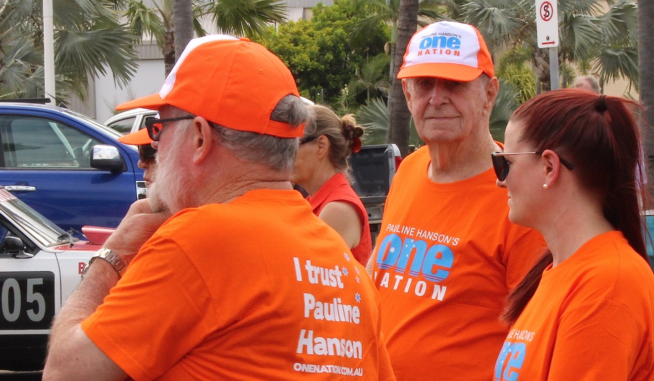 Supporters of the Australian senator Pauline Hanson in Townsville, Queensland. Photo: Reuters