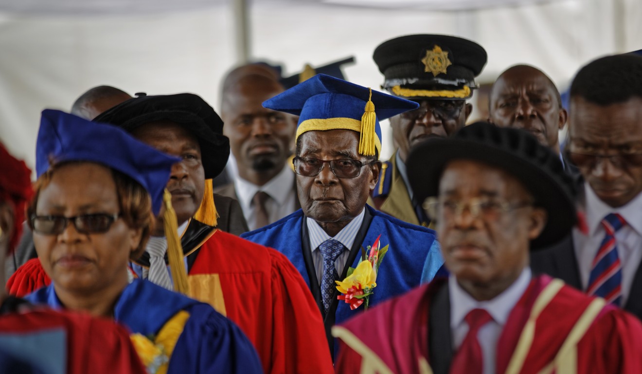 Mugabe at the graduation ceremony. Photo: AP