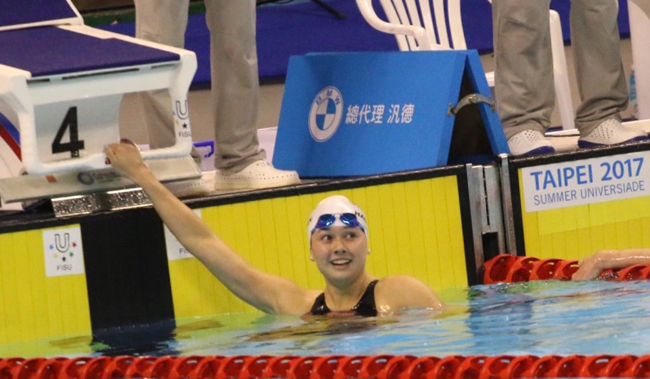 Siobhan Haughey touches home first in Taipei. Photo: SCMP