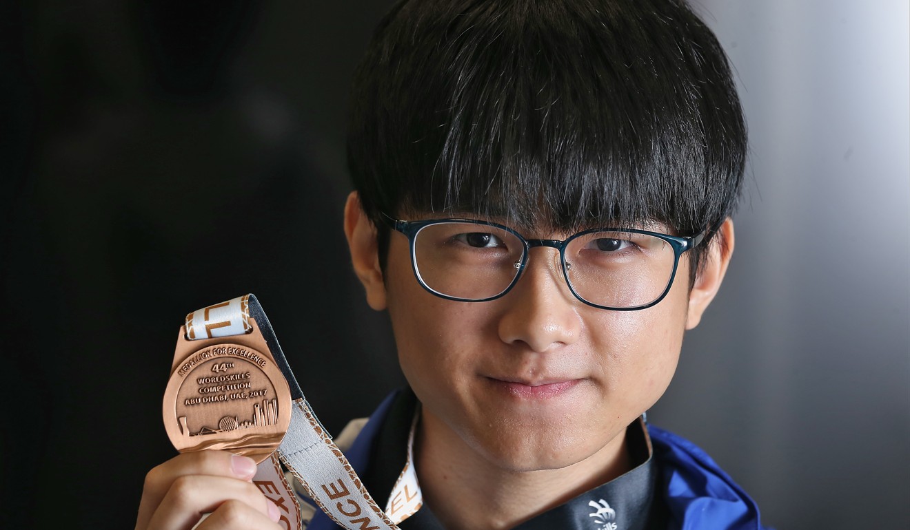 Chong took home a medal of excellence at an international competition in an IT software category. Photo: Dickson Lee
