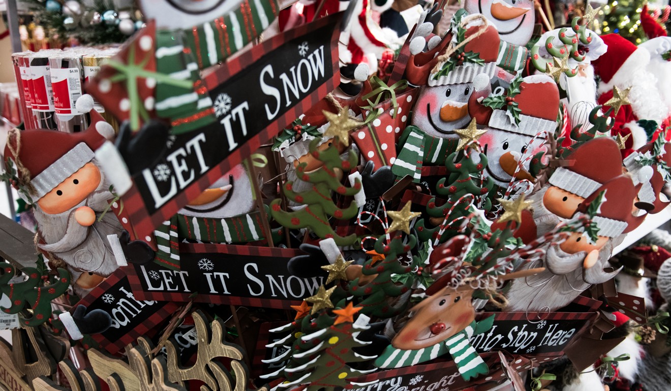 Christmas decorations on display at a J.C. Penney shop in Queens, New York. Photo: Bloomberg