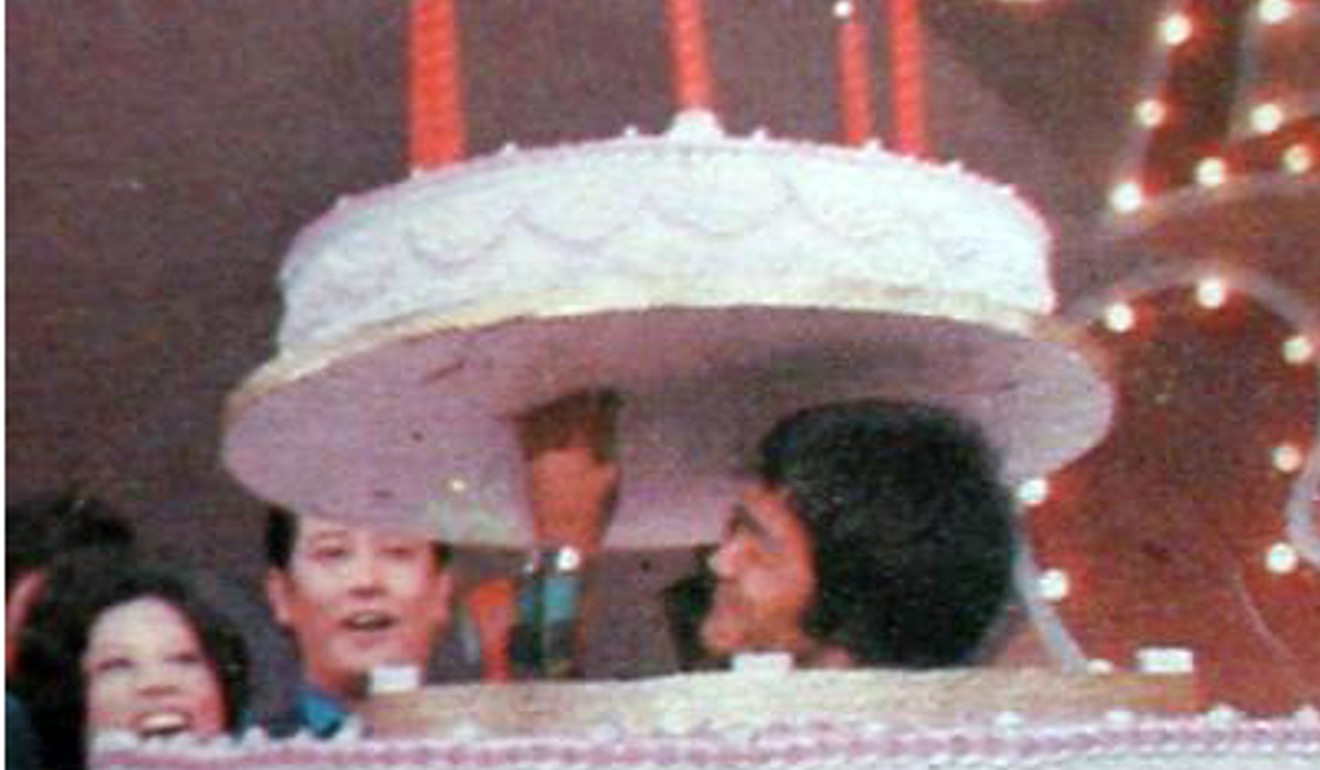 Martial arts star and actor Bruce Lee emerging from a cake on the show Enjoy Yourself Tonight in 1973. Photo: Robert Chua