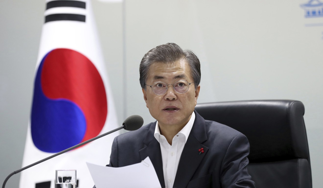 South Korean President Moon Jae-in will arrive in Beijing next Wednesday. Photo: AP