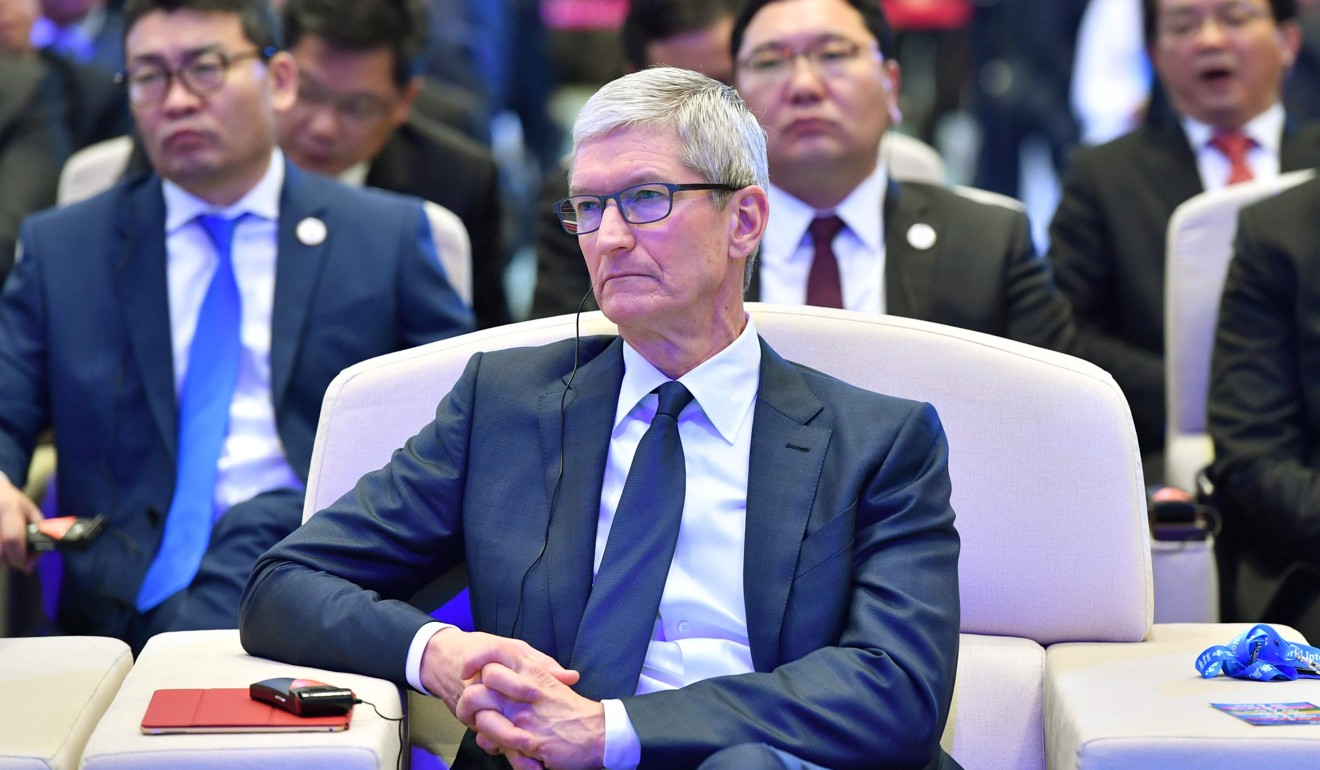 Apple CEO Tim Cook at the World Internet Conference in Wuzhen. Photo: AFP