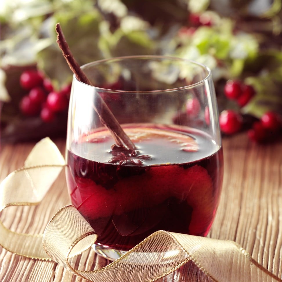 Mulled wine, a warming, festive drink.