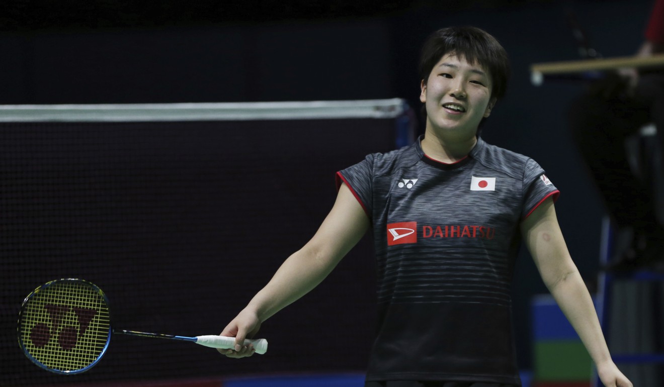 Japan's Akane Yamaguchi is all smiles after defeating India’s P.V Sindu in the women’s singles final. Photo: AP