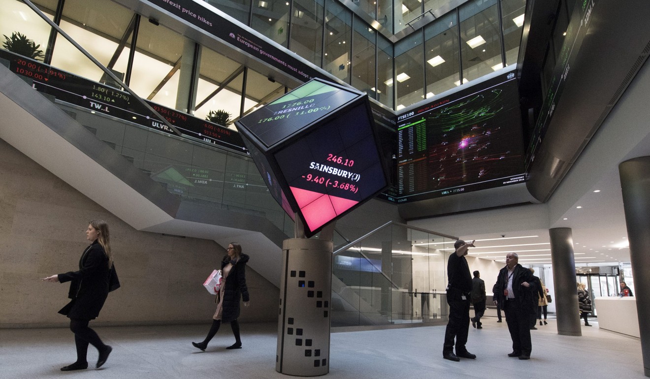 The London Stock Exchange building’s concourse. Photo: EPA