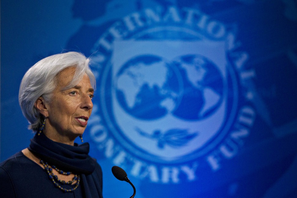 Christine Lagarde, managing director of the International Monetary Fund (IMF). According to its figures, the average growth rate in emerging markets this year will be 4.6 per cent compared with 6.4 and 7.4 per cent in 2011 and 2010 respectively. Photo: Bloomberg