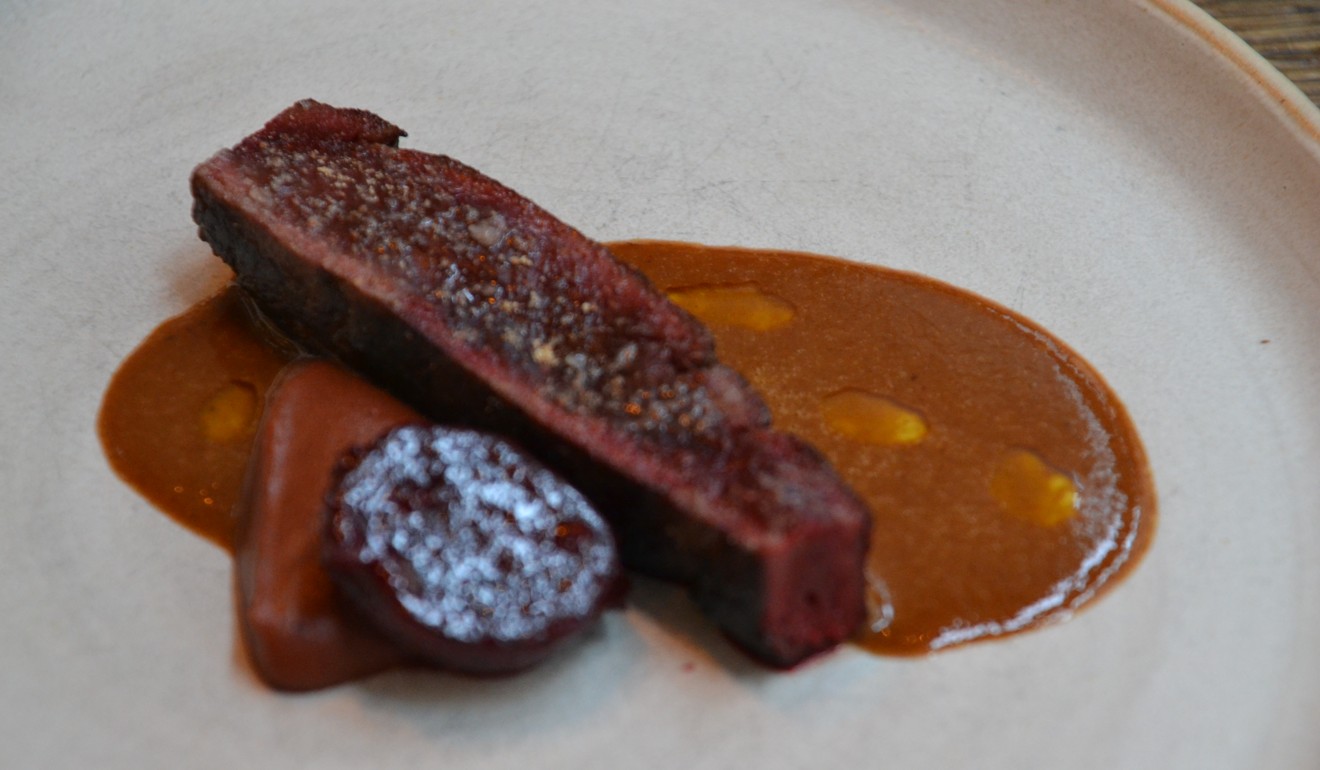 Hare with smoked and pickled beetroot served with a jus from the hare’s liver at Guts and Glory.