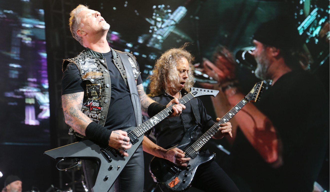 James Hetfield (left) and Kirk Hammett of Metallica in Hong Kong. Photo: Jarrod Watt