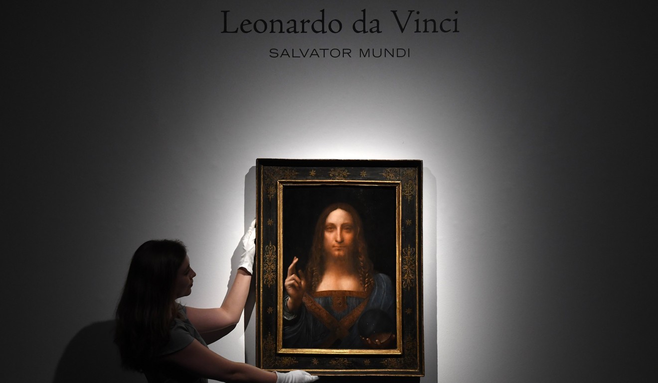 Leonardo da Vinci's Salvator Mundi at Christie's auction house in London in October, prior to its sale to Abu Dhabi’s department of culture and tourism. Photo: EPA