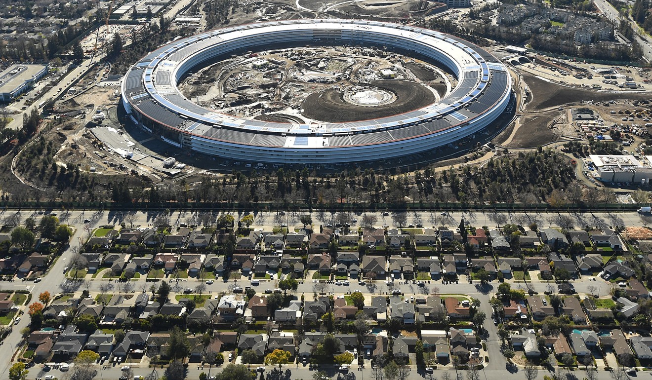 The Apple Campus 2 under construction in Cupertino in Silicon Valley, California last year. Photo: Reuters