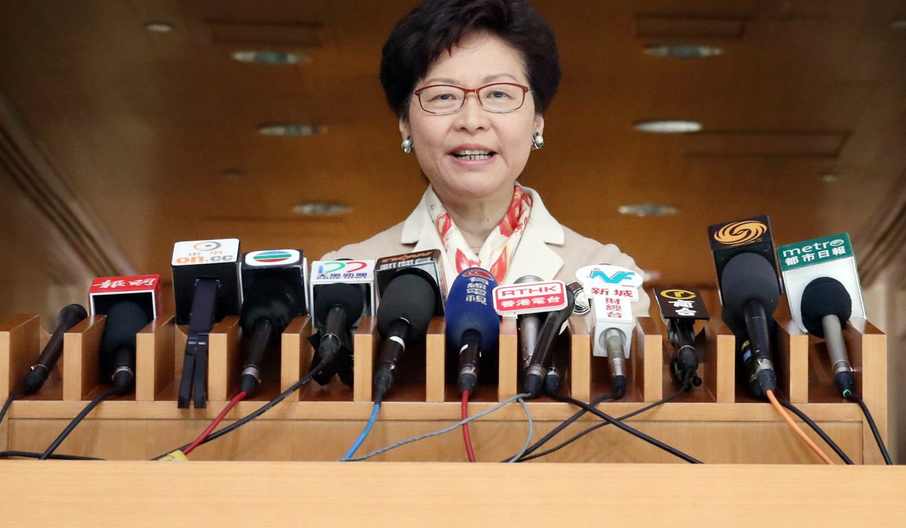 Chief Executive Carrie Lam refused to pledge that Chow and Yiu would not be barred. Photo: Nora Tam