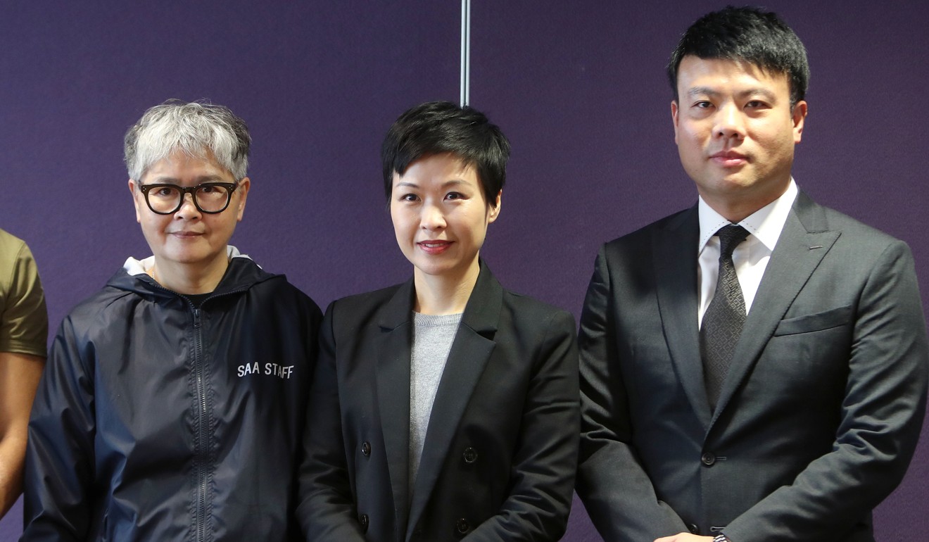 El Chan (left), Crystal Ng (centre) and Dennis Cheng launched the new awareness initiative. Photo: Winson Wong