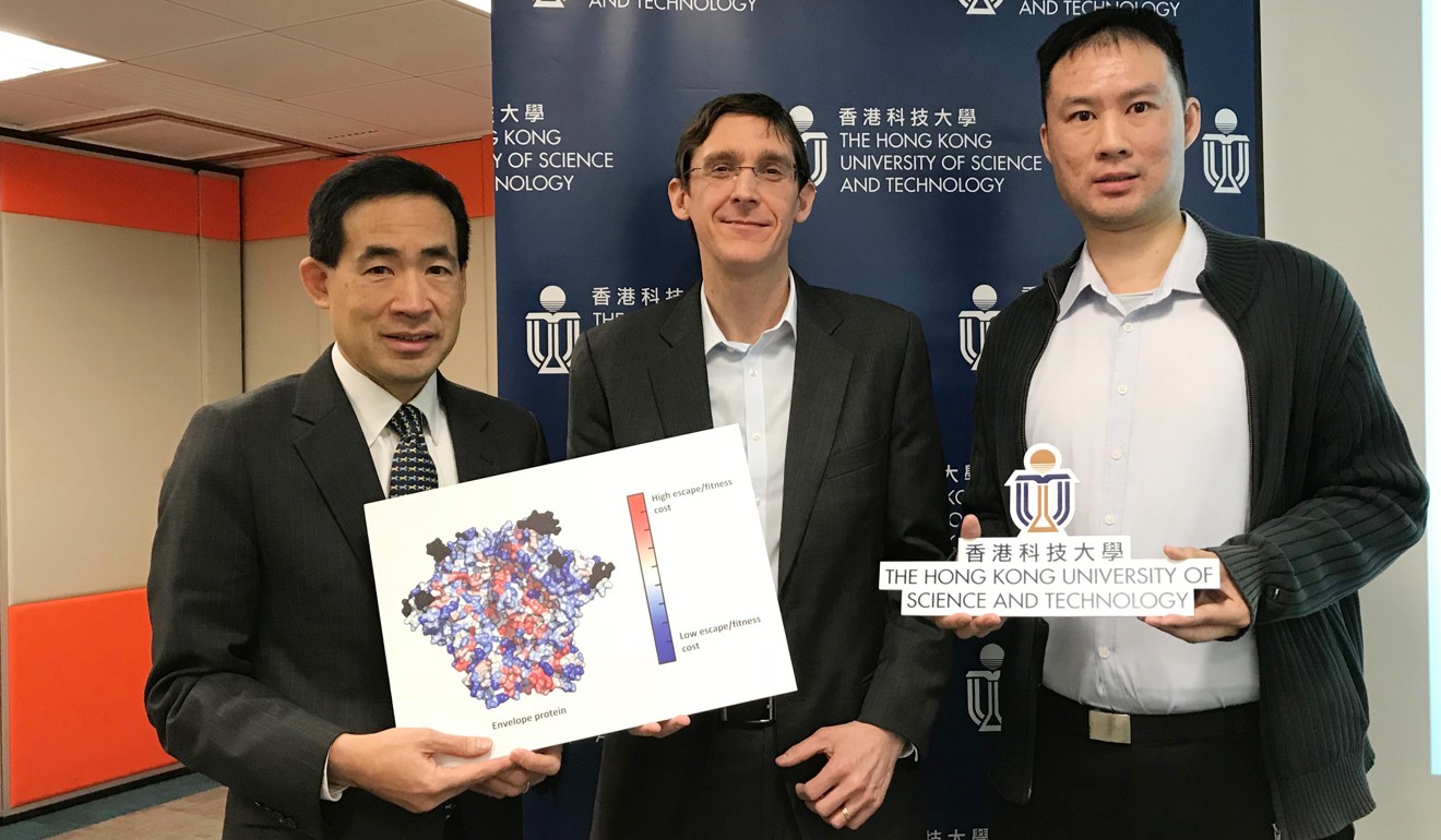 Professor Bertram Shi (left), head of HKUST’s department of electronic and computer engineering; Matthew McKay and Raymond Louie, research assistant professor. Photo: Naomi Ng