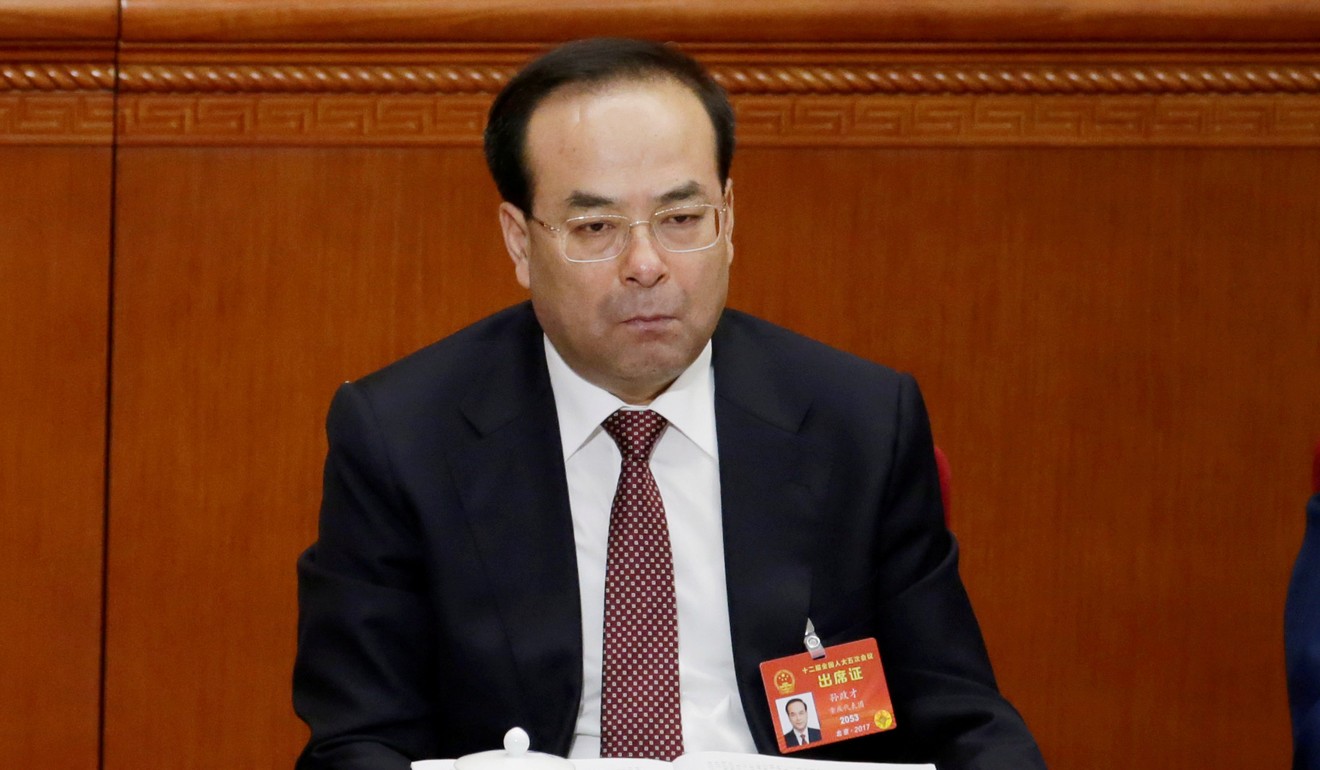 Sun Zhengcai was once seen as a contender for a seat in the Politburo Standing Committee. Photo: Reuters
