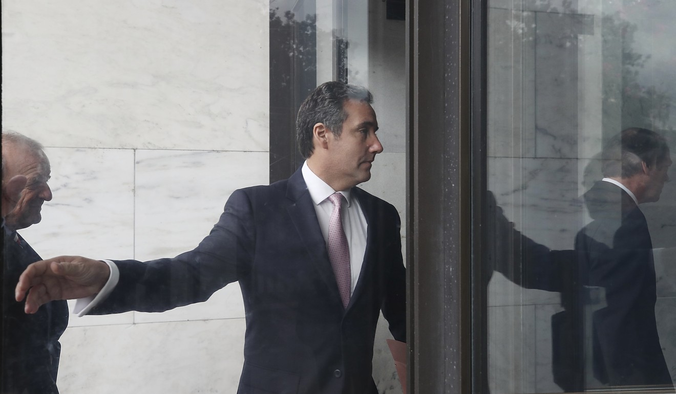 Michael Cohen, President Trump's personal lawyer arrives at the Hart Senate Office Building in Washington last September. Photo: Agence France-Presse