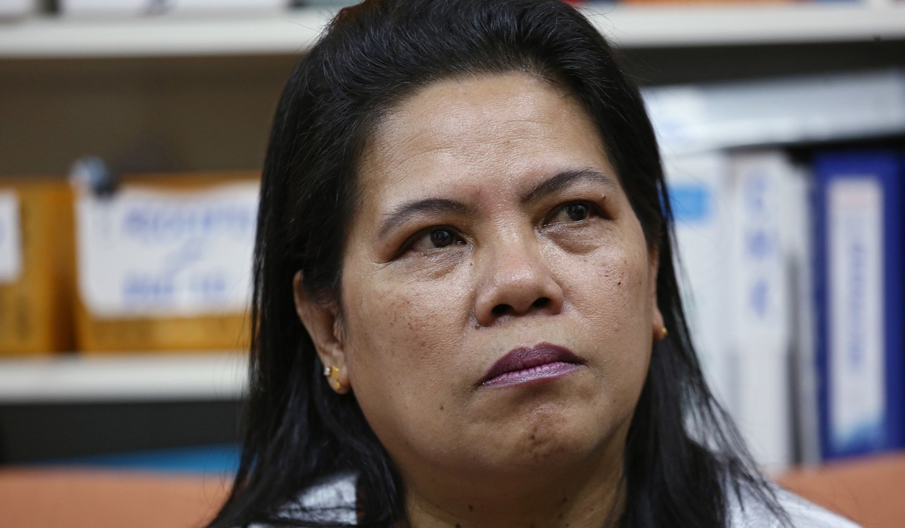 Grace Estrada, chairperson of the Progressive Labour Union of Domestic Workers. Photo: Jonathan Wong