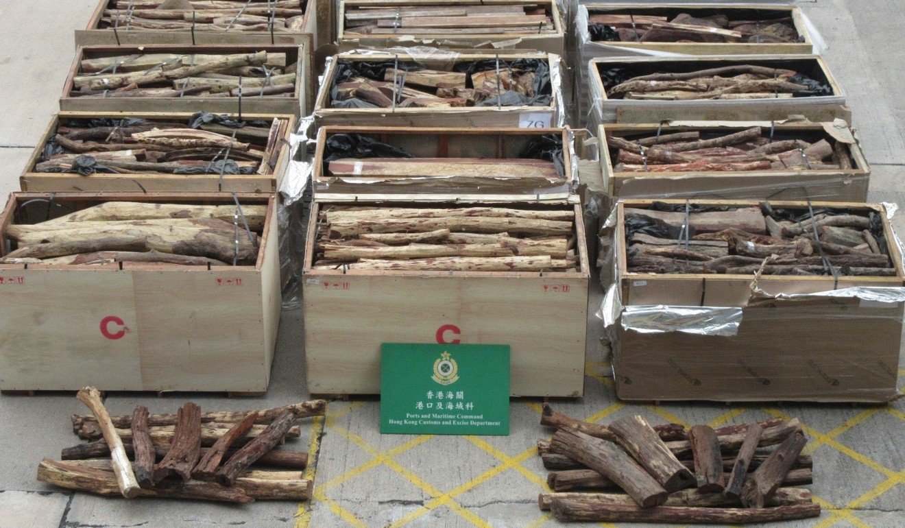 Wood from endangered plants were also among the items that people attempted to smuggle. Photo: Handout