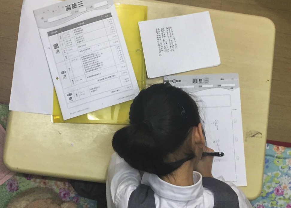 One frontline teacher said time was limited for pupils but their homework was increasing. Photo: Elaine Lok