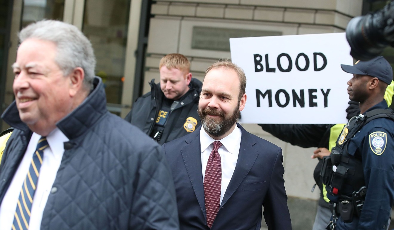 Richard Gates, former associate to Paul Manafort, leaves court earlier this week after pleading pleaded guilty to two criminal charges in special counsel Robert Mueller's investigation of Russian meddling in the 2016 presidential campaign. Photo: AFP