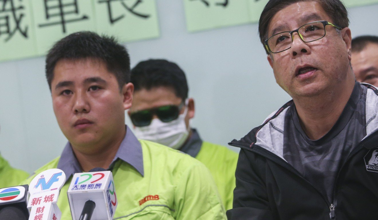 Cheng Kai-cheung (left) called on KMB to bring back part-time drivers. Photo: David Wong
