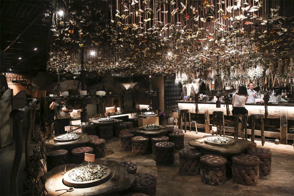 Butterflies hang from the ceiling at Iron Fairies. Photo: Sam Tsang