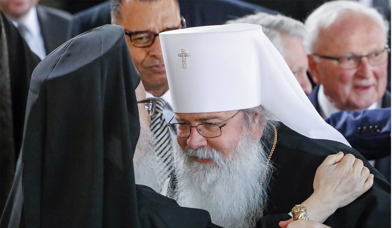 Religious leaders attend the funeral service. Photo: EPA-EFE