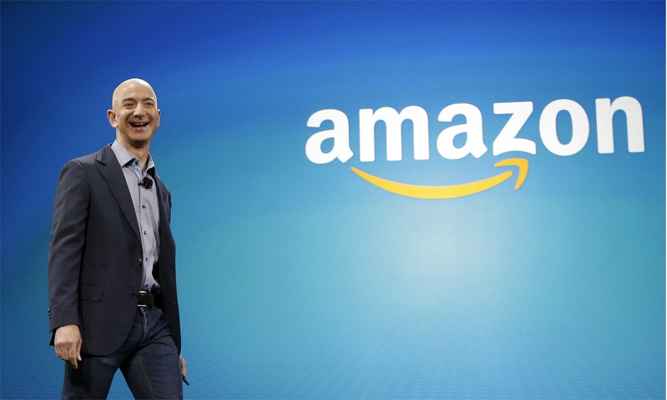 Amazon CEO Jeff Bezos at the launch of the new Amazon Fire Phone in Seattle in 2014. Bezos has become the first person to amass a fortune surpassing US$100 billion in ‘Forbes’ magazine’s annual ranking of the world’s moguls. Photo: AP