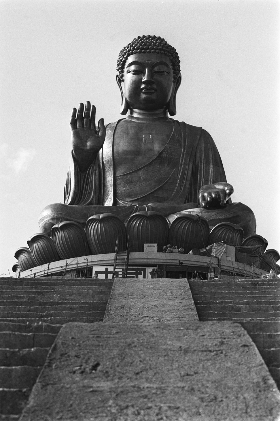 The Big Buddha statue at Po Lin Monastery ready for its official unveiling. Photo: P. Y. Tang