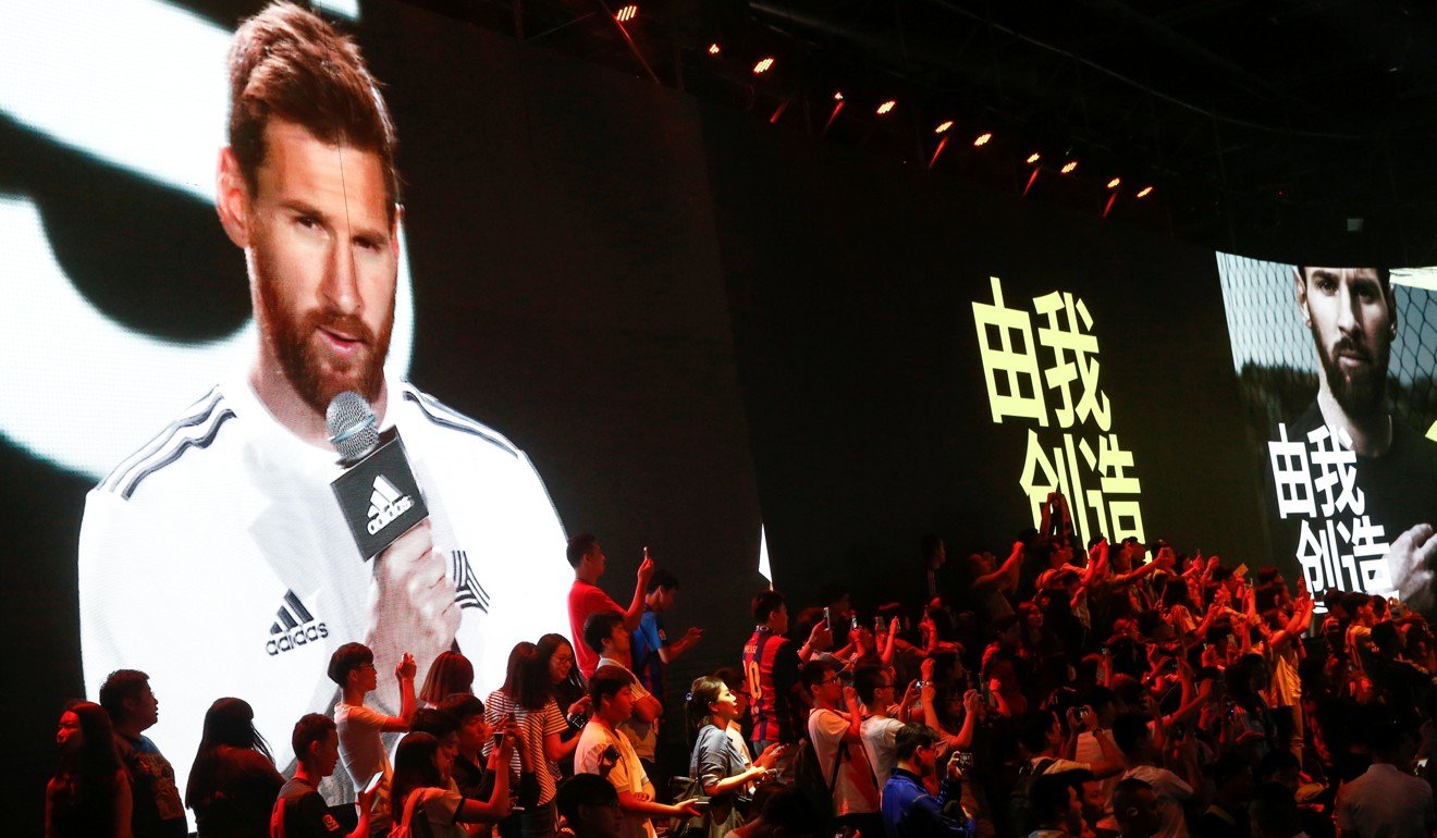 Argentine star Lionel Messi is also popular in China. Photo: Reuters