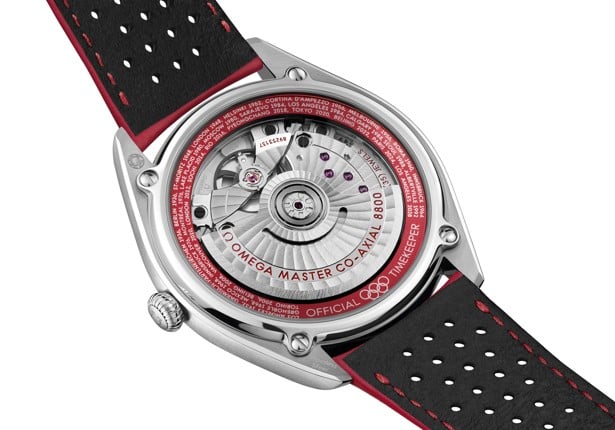 The caseback of Omega’s Seamaster Olympic Games Collection watch