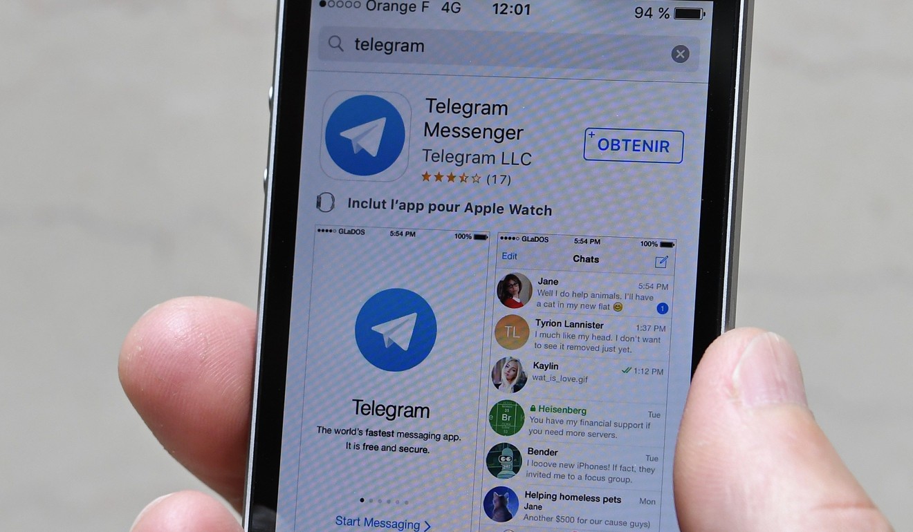 The Telegram messenger app has been a favoured platform of communication by Islamic State. Photo: AFP