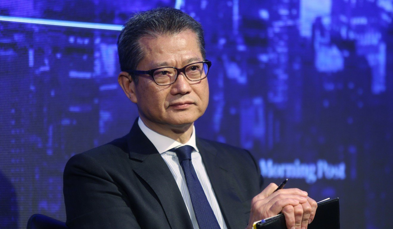Financial Secretary Paul Chan Mo-po attends the Redefining Hong Kong Debate Series 2018. Photo: Xiaomei Chen