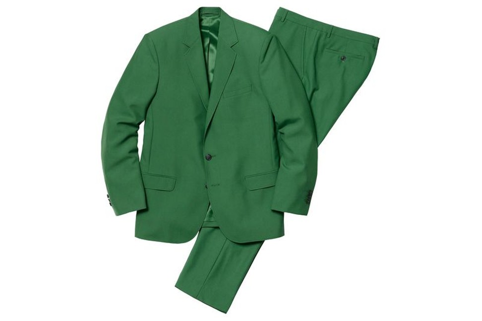 The Supreme suit, in emerald green. Photo: Supreme