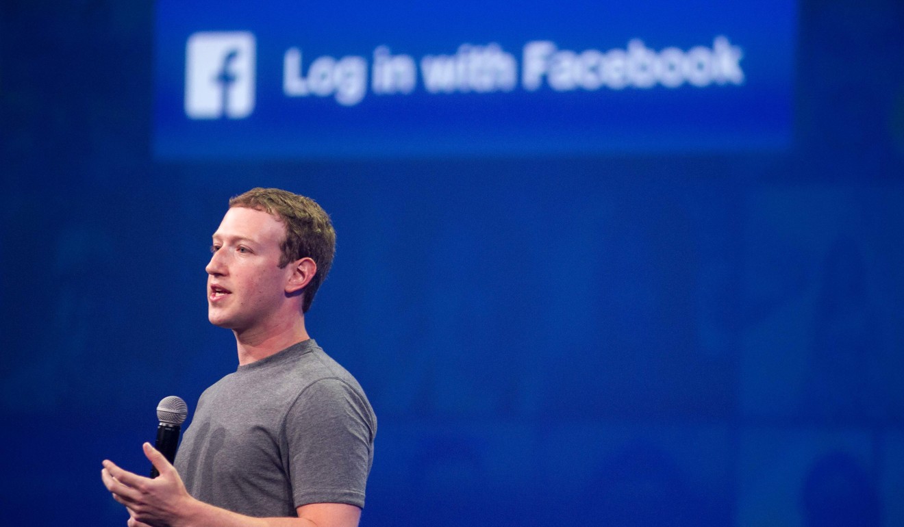 Zuckerberg is seen here talking at a Facebook summit in March 2015. Photo: AFP