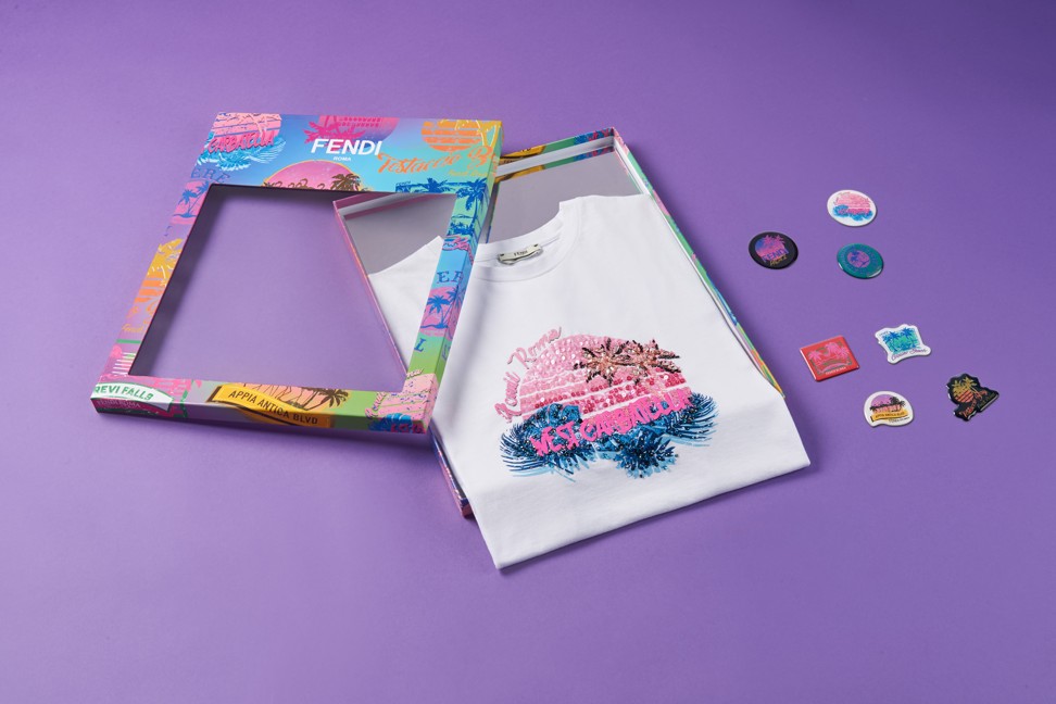 Fendi’s Pop Tour T-Shirts packaging