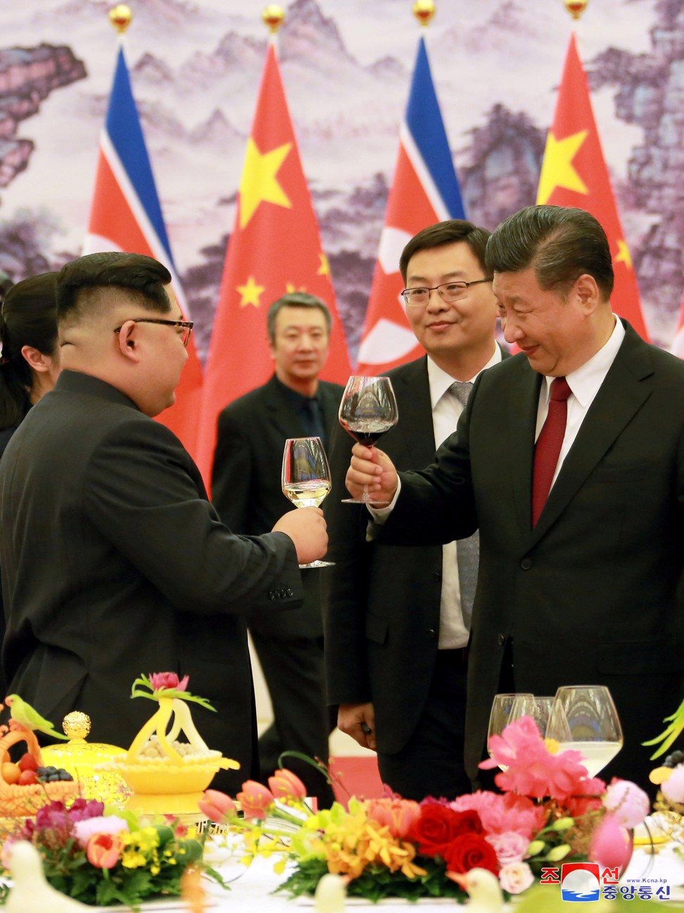 Analysts said the meeting of the two leaders provided clear evidence of the nations’ alliance ahead of Kim’s planned summit with US President Donald Trump. Photo: Reuters.