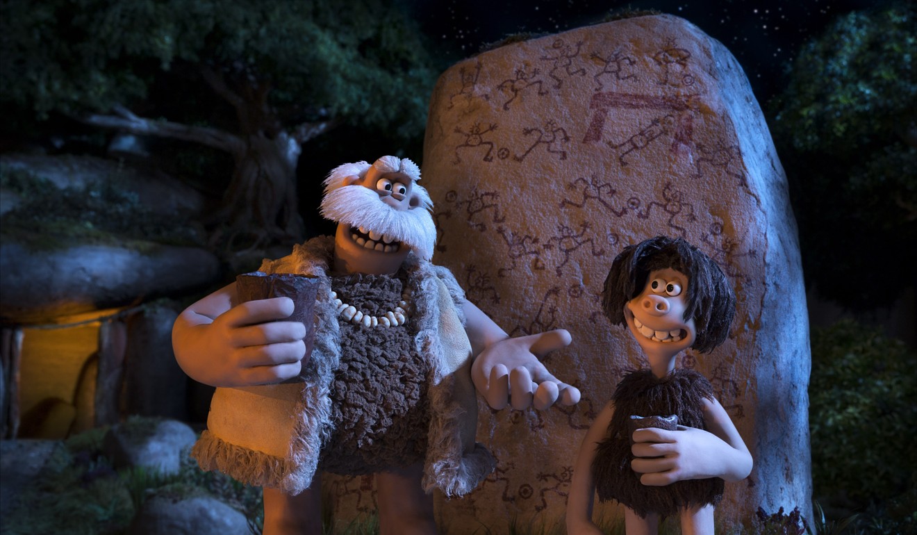 Dug and Chief Bobnar (Timothy Spall) in a still from Early Man.