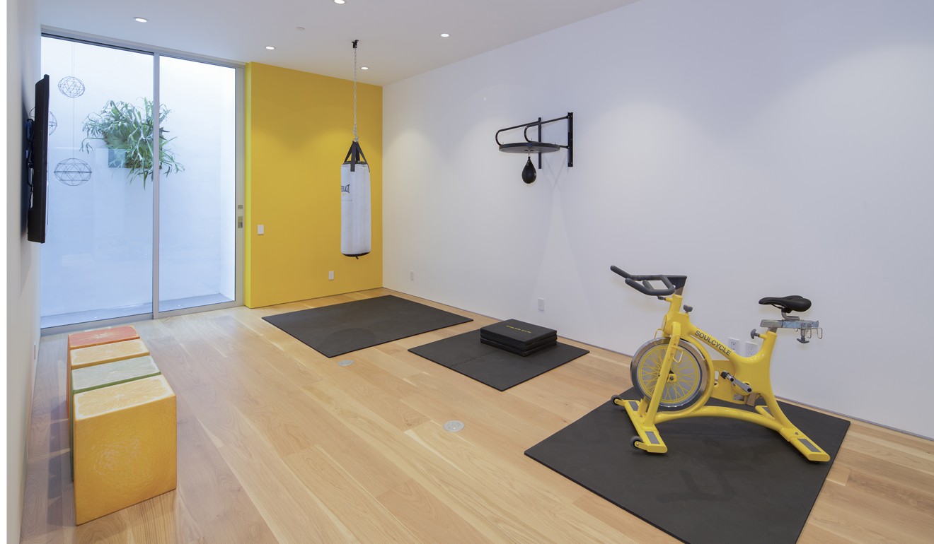 Origami House, above Sunset Strip in Los Angeles, comes with a gym.